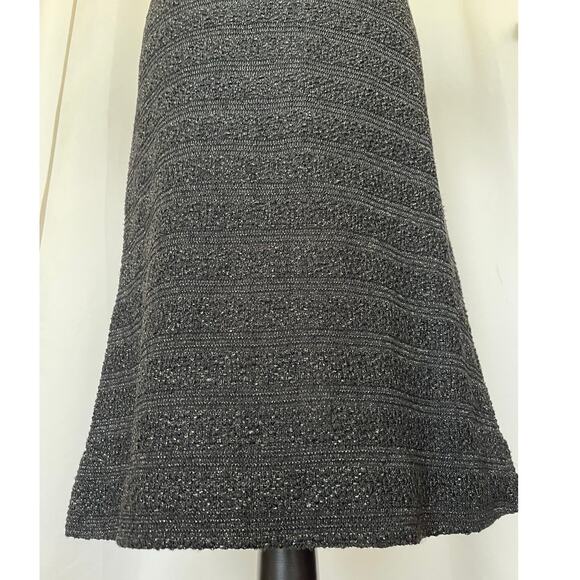 Vintage 70's Black Sparkly Stretch Knit Mod Midi Dress Size S / M Retro Shift - Picture 5 of 10